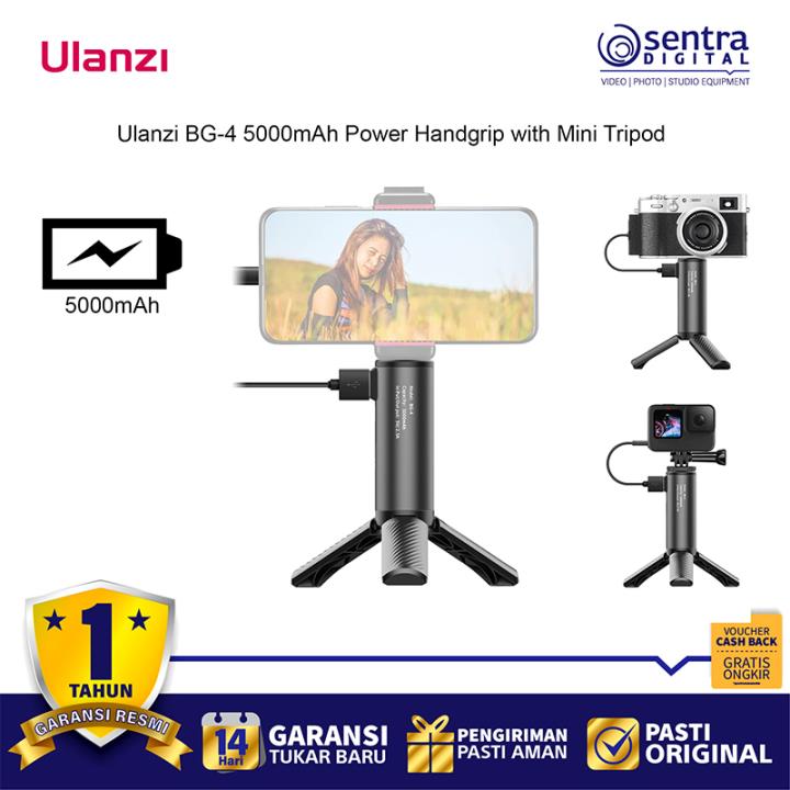 Ulanzi BG-4 5000mAh Handgrip Power Bank with Mini Tripod