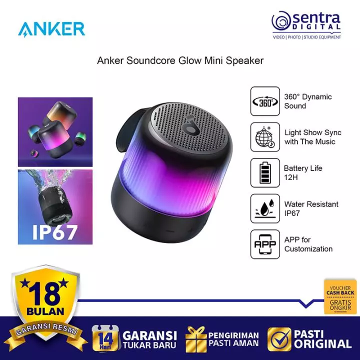 Anker Soundcore Glow Mini Bluetooth Outdoor Speaker