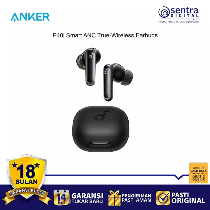 Anker Soundcore P40i Smart Noise Cancelling True Wireless Earbuds TWS - Black