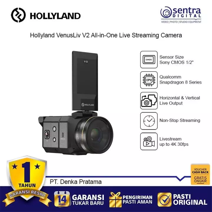 Hollyland VenusLiv V2 All in One Live Streaming Camera Video 4K