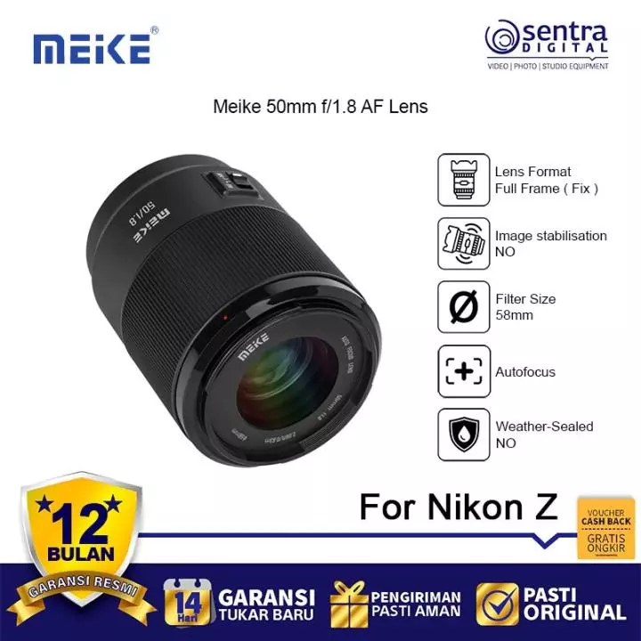 Meike AF 50mm f/1.8 Full Frame Lens for Nikon Z-mount Mirrorless Camera