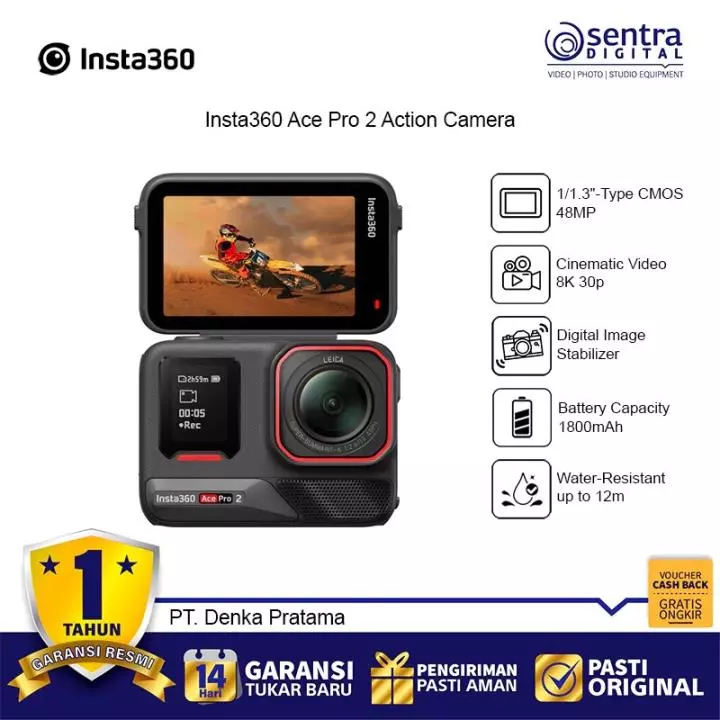 Insta360 Actioncam Ace Pro 2 Standard Bundle Pack 8K Action Camera