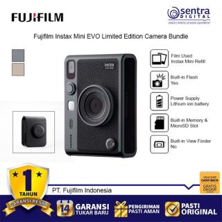 Fujifilm Instax Mini Evo Instan Camera Limited Edition Exclusive Kit Bundle - Dark Silver