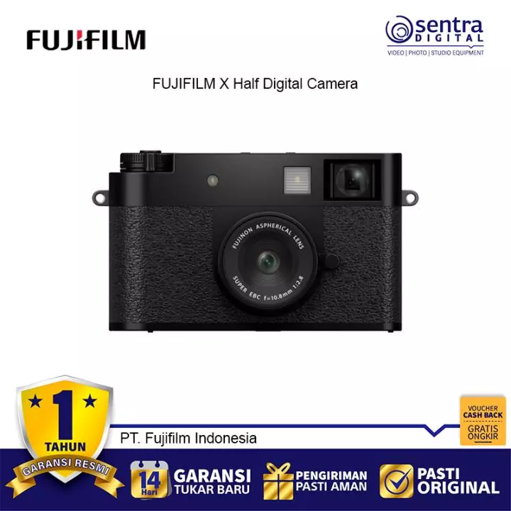 Fujifilm X Half Digital Compact Pocket Camera - Black