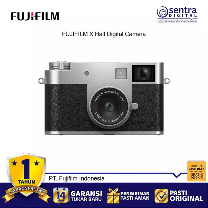 Fujifilm X Half Digital Compact Pocket Camera - Silver