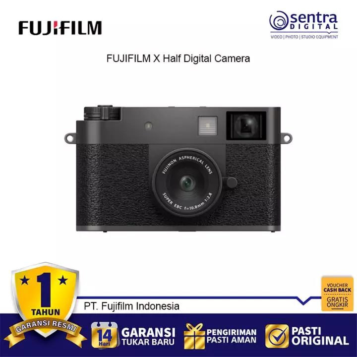 Fujifilm X Half Digital Compact Pocket Camera - Charcoal Silver
