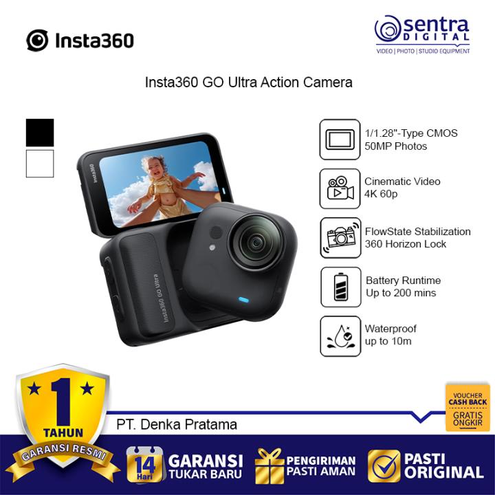 Insta360 GO Ultra Action Camera Standard Bundle - Midnight Black