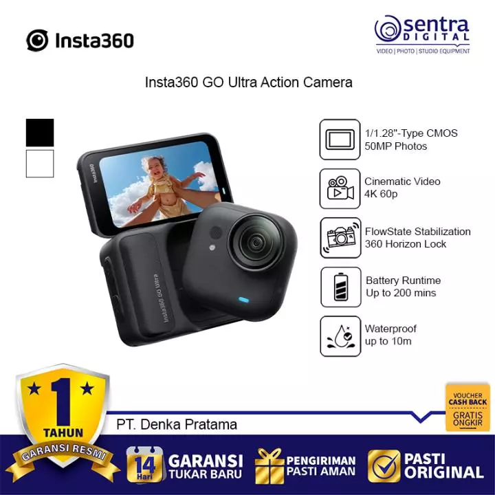 Insta360 GO Ultra Action Camera Standard Bundle - Midnight Black