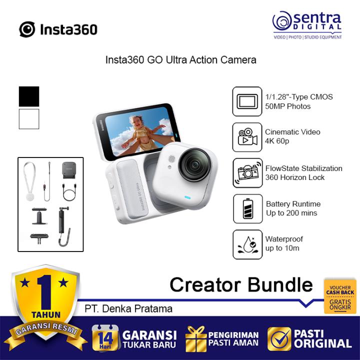 Insta360 GO Ultra Action Camera Creator Bundle - Arctic White