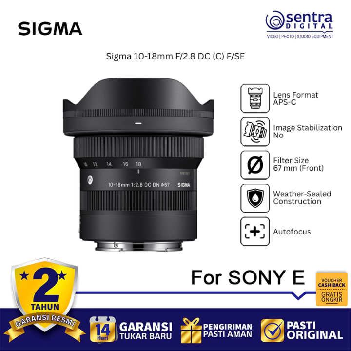 SIGMA 10-18mm F/2.8 DC (C) F S/E Lens APS-C AF