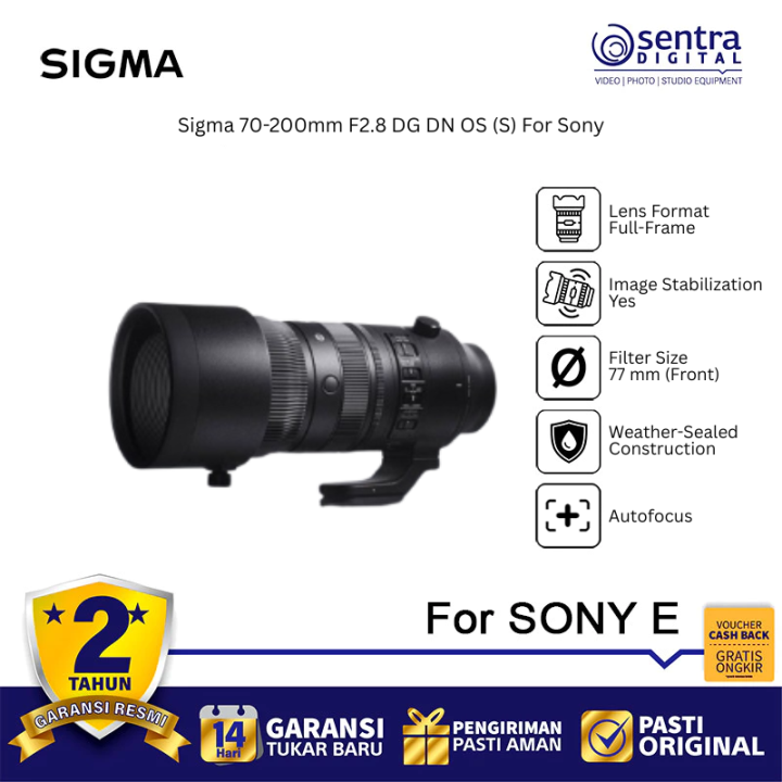 Sigma 70-200mm F2.8 DG DN OS (S) For Sony | Sports Lens | Zoom and Focus