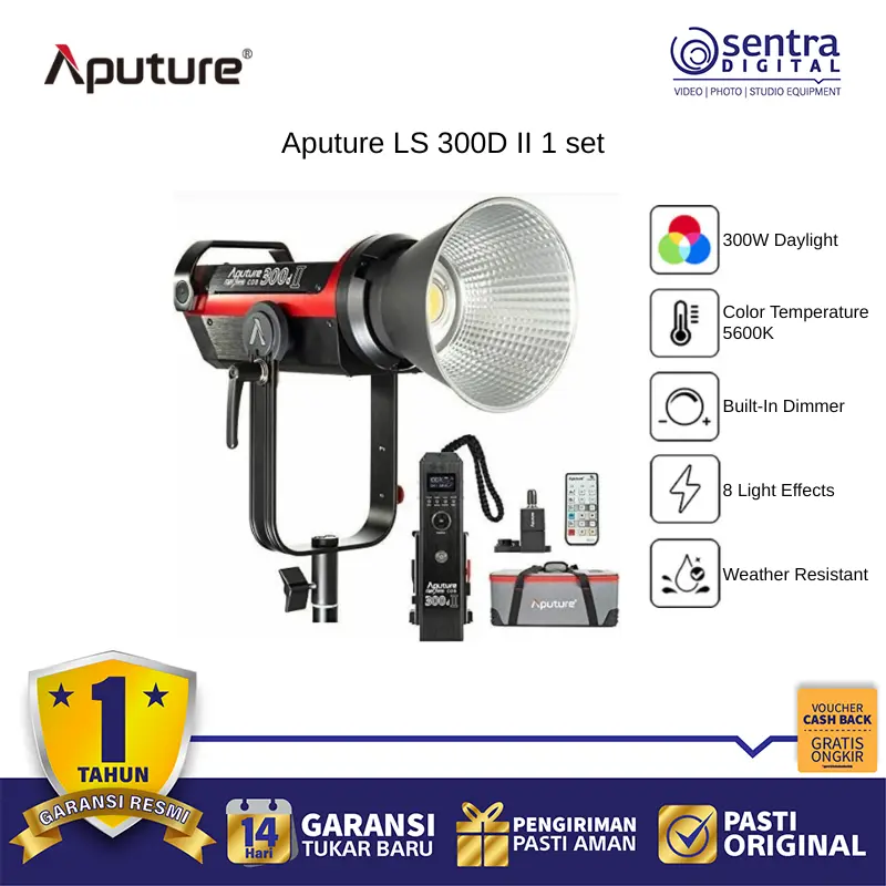 Aputure Light Storm 300D II Light Kit Bowens Mount COB LED Professional Videography Photography Strong Stable Power