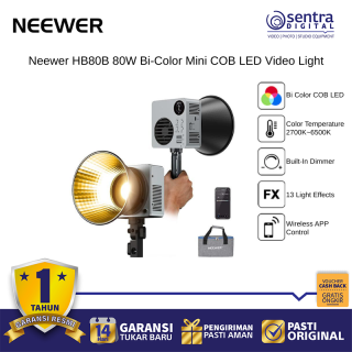 Neewer HB80B 80W Bi-Color Mini COB Light Bowens Mount App Control High CRI Remote Control