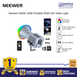 Neewer HS60C Professional RGB LED Light 60W Portable Video & Photography App Control Creative FX