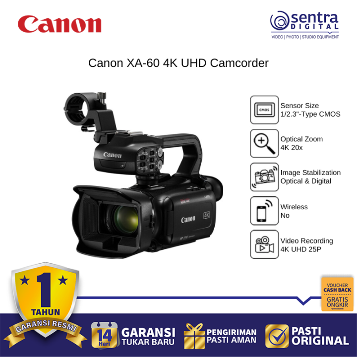 Canon XA60 Professional Camcorder 4K UHD 3G-SDI Output Cinema DSLR Video Camera Journalist
