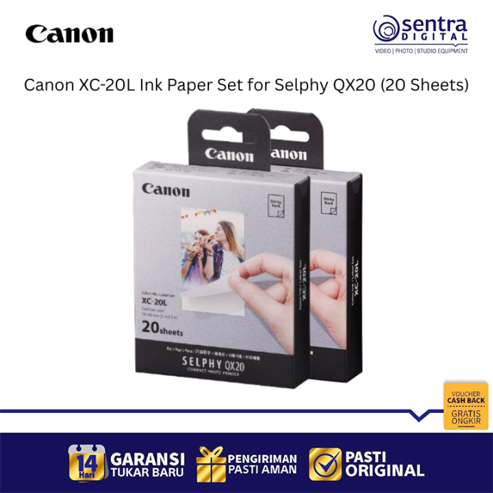 Canon XC-20L Refill Ink Paper Set for Selphy QX20 - 20 sheets