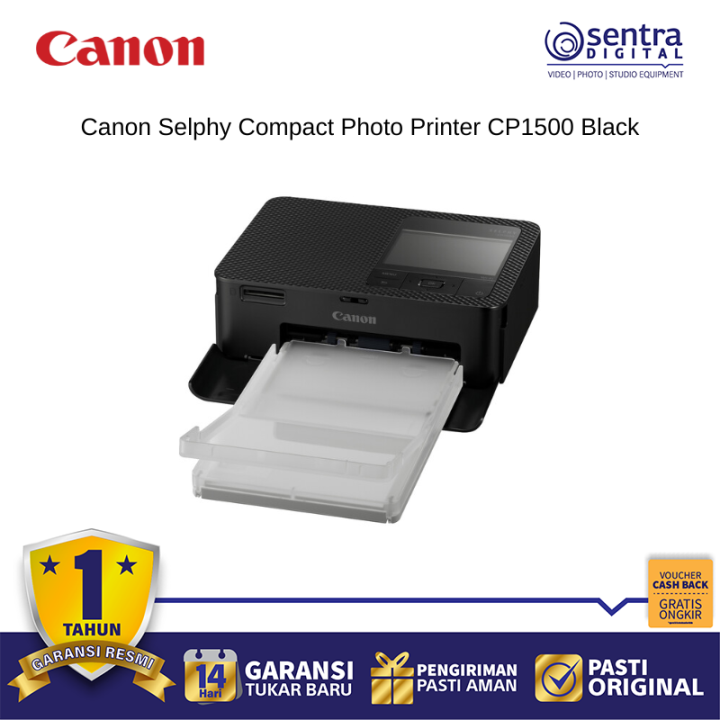 Canon CP1500 Portable Photo Printer SELPHY Black Wireless Wi-Fi Connection Fast Photo Printing