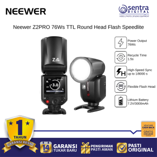 Neewer Z2PRO TTL HSS Speedlite 76Ws Round Head Flash Camera Compatible for Sony