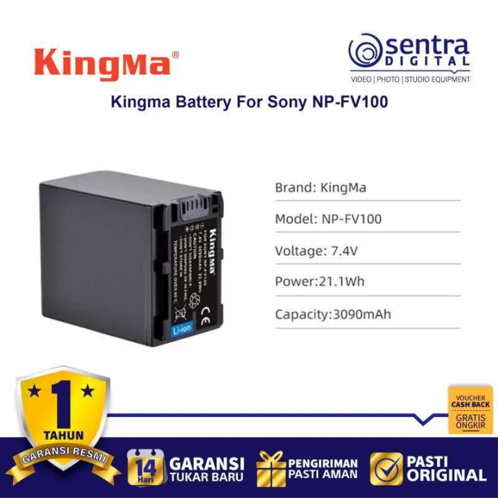 Kingma NP-FV100 Battery For Sony 3090mAh