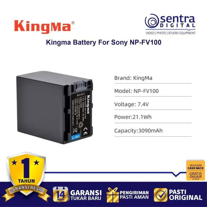 Kingma NP-FV100 Battery For Sony 3090mAh
