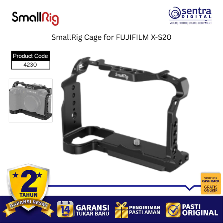 SmallRig 4230 Full Cage FUJIFILM X-S20 Ergonomic Design with Strap Slots & Arca-Swiss Quick Release