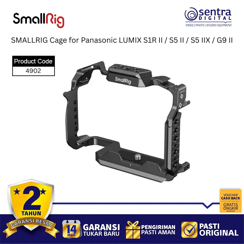 SMALLRIG Cage 4902 Full Body Protection for Lumix S5 II S5 IIX G9 II S1R II Lightweight Camera Rig