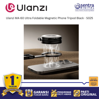 Ulanzi MA-60 Ultra Foldable Magnetic Phone Tripod Black - S025