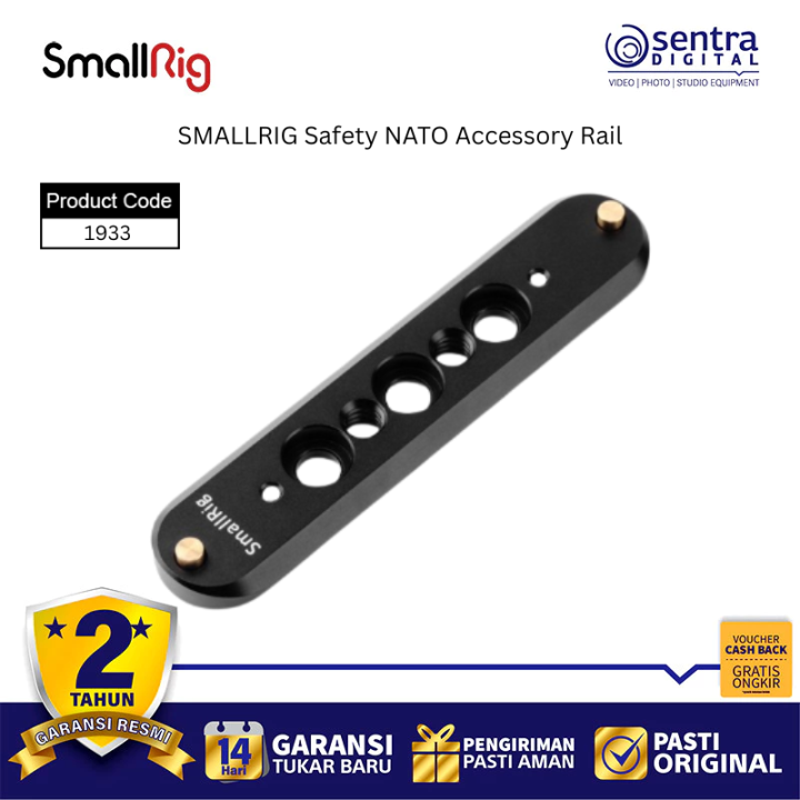 SMALLRIG 1933 NATO Rail Quick Release Safety Rail Plate for Camera Rig Handgrip Side Handle