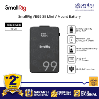 SmallRig VB99SE 4608 Mini V-Mount Battery 99Wh 65W PD Fast Charge Lightweight High-Power Video Battery