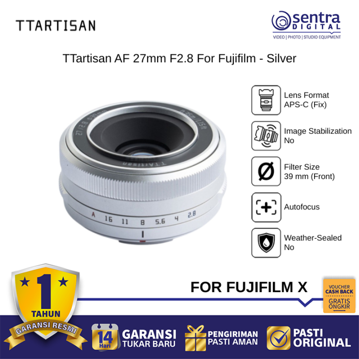 TTartisan AF 27mm F2.8 For Fujifilm - Silver
