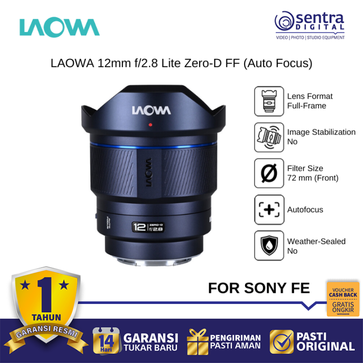 Laowa 12mm f/2.8 Lite Zero-D FF Autofocus Lens for Sony FE
