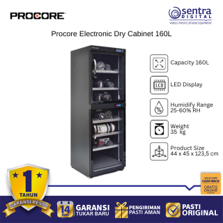 Procore Electronic Dry Cabinet 160L Digital Camera Dry Box Automatic Humidity Control