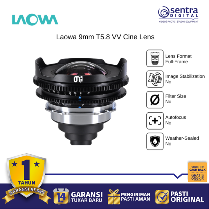 Laowa 9mm T5.8 Zero-D VV Cine Lens Smooth Manual Focus