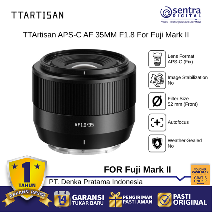 TTArtisan APS-C AutoFocus 35MM F/1.8 Mark II Lens For Fujifilm | Lensa AF 35MM F1.8