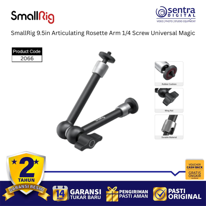 SmallRig 9.5in Articulating Rosette Arm 1/4 Screw Universal Magic - 2066