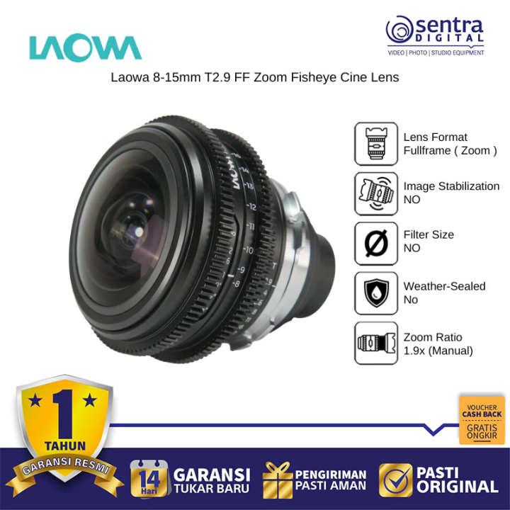 Venus Optics Laowa 8-15mm T2.9 FF Zoom Fisheye PL Mount