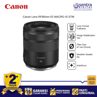 Canon RF 85mm f/2 MACRO IS STM Lensa Portrait Autofokus