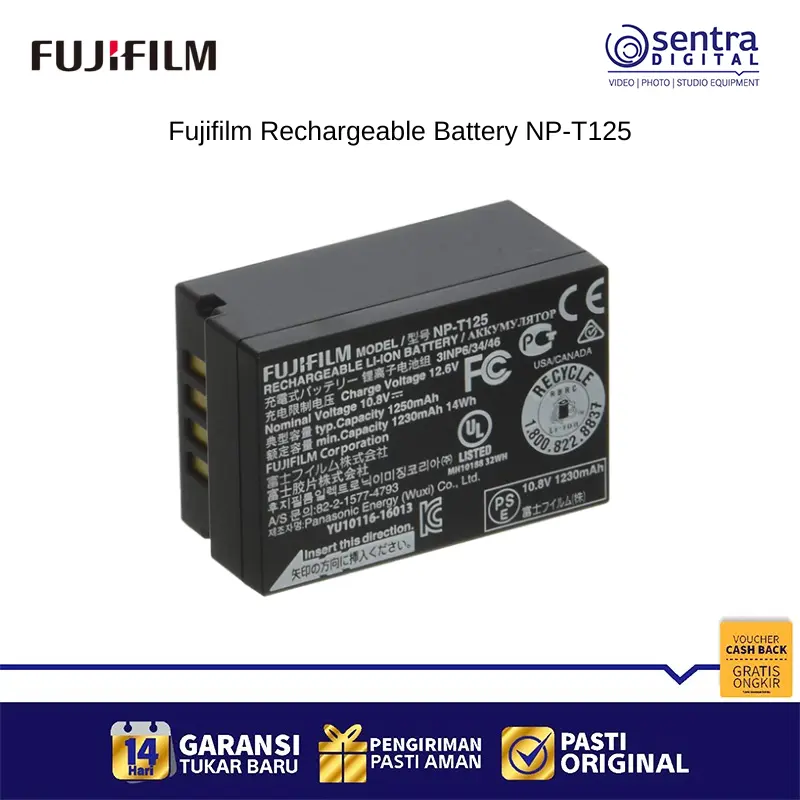 Fujifilm Original Battery Camera Rechargeable NP-T125