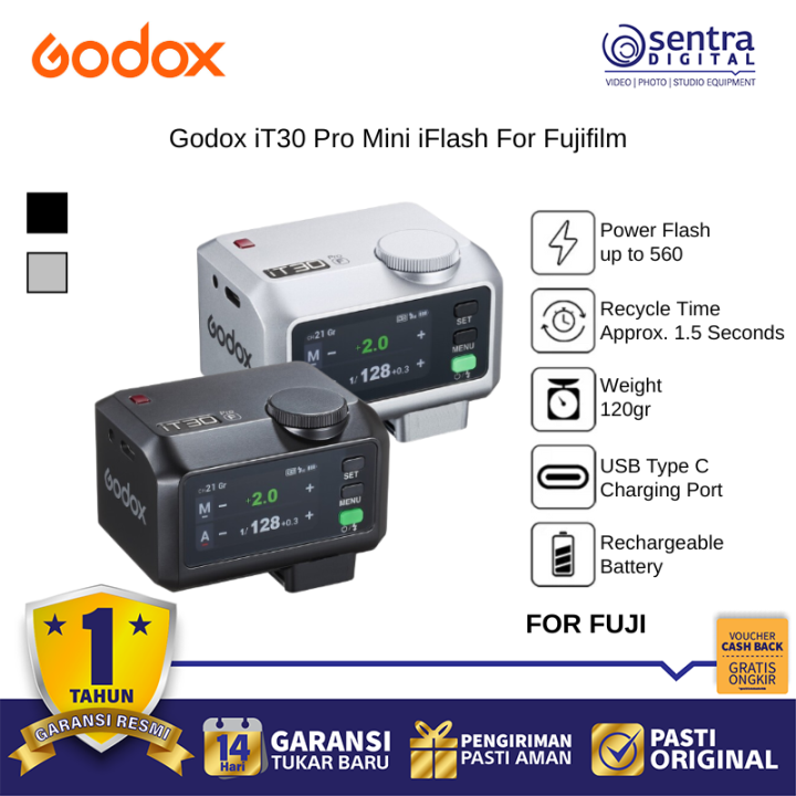 Godox iT30 Pro Mini Flash for Fujifilm TTL HSS GN30 High Speed Sync 2.4G Wireless