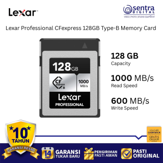 Lexar 128GB CFexpress Type-B Professional Memory Card 1000MB/s Fast Read Speed