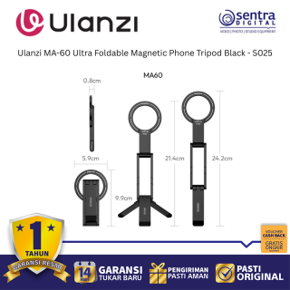 Ulanzi MA-60 Ultra Foldable Magnetic Phone Tripod Black - S025