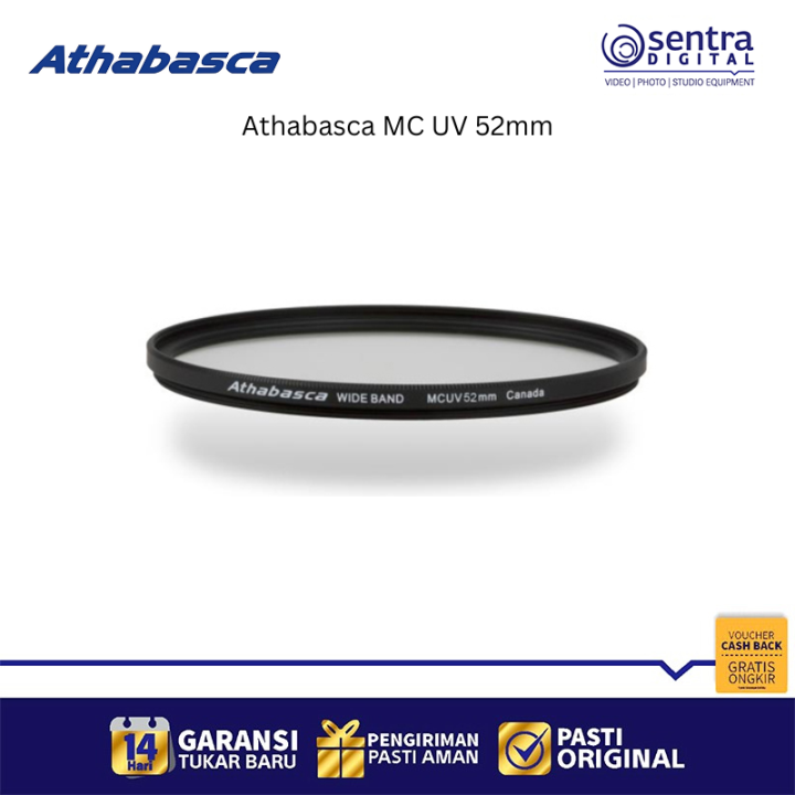 Athabasca MC UV 52mm Slim Optical Glass Lens Filter Multi-Coated Camera Protection Water-Resistant