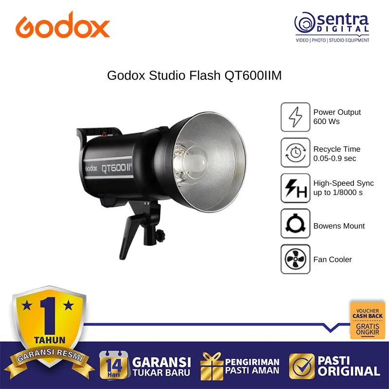 Godox QT600IIM HSS TTL Studio Flash 600Ws Bowens Mount Wireless X System Monolight