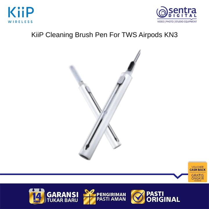 KiiP KN3 Cleaning Pen Portable TWS Earbuds Airpods Case Multifunctional Brush & Flocking Sponge