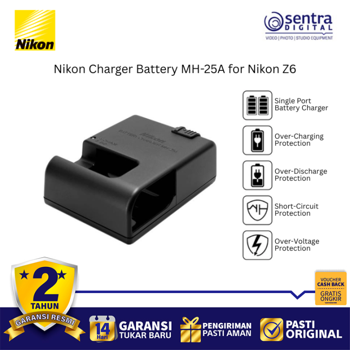Nikon MH-25A Charger for Nikon Z6 D750 D850 Z7 DSLR Mirrorless Camera Official Original Accessory