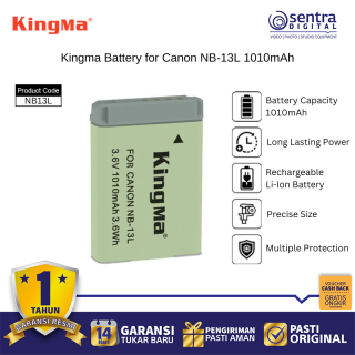 Kingma NB-13L 1010mAh Battery Canon Rechargeable Battery for Camera