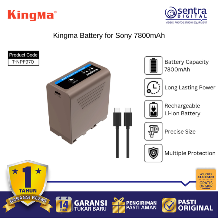 Kingma T-NPF970 7800mAh Battery for Sony Video Camera LED Lights Portable Monitor