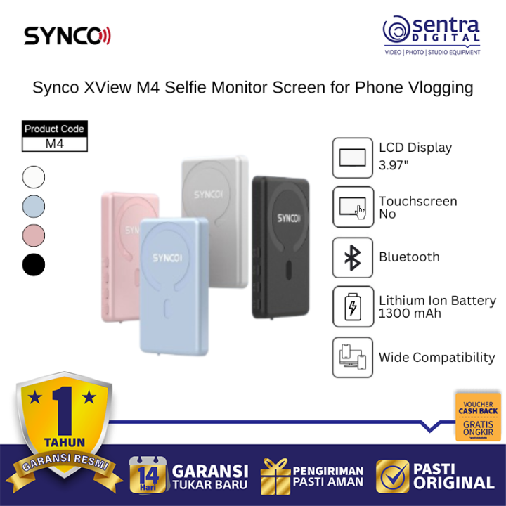 SYNCO XView M4 Action Camera & Mirrorless Vlogging Monitor Selfie Screen External Monitor