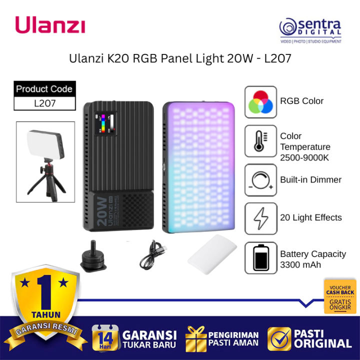 Ulanzi K20 RGB Panel Light 20W - L207
