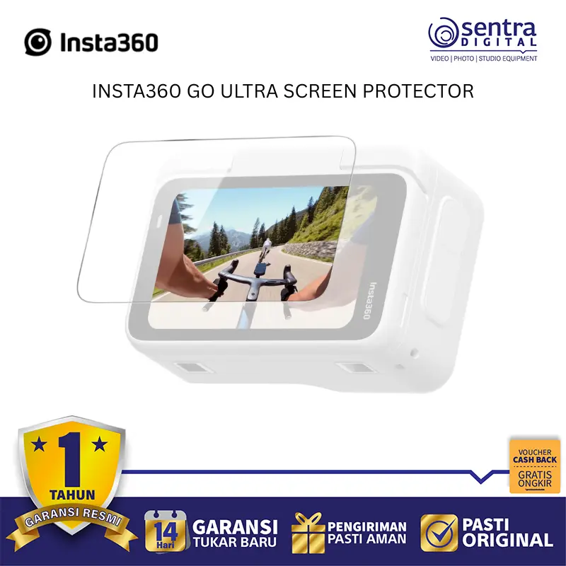 Insta360 Go Ultra Screen Protector 9H Tempered Glass Anti Shatter HD Clear View Camera Lens